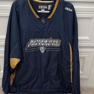 CCM NHL Nashville Predators Hockey Stitched Embroidered Pull Over